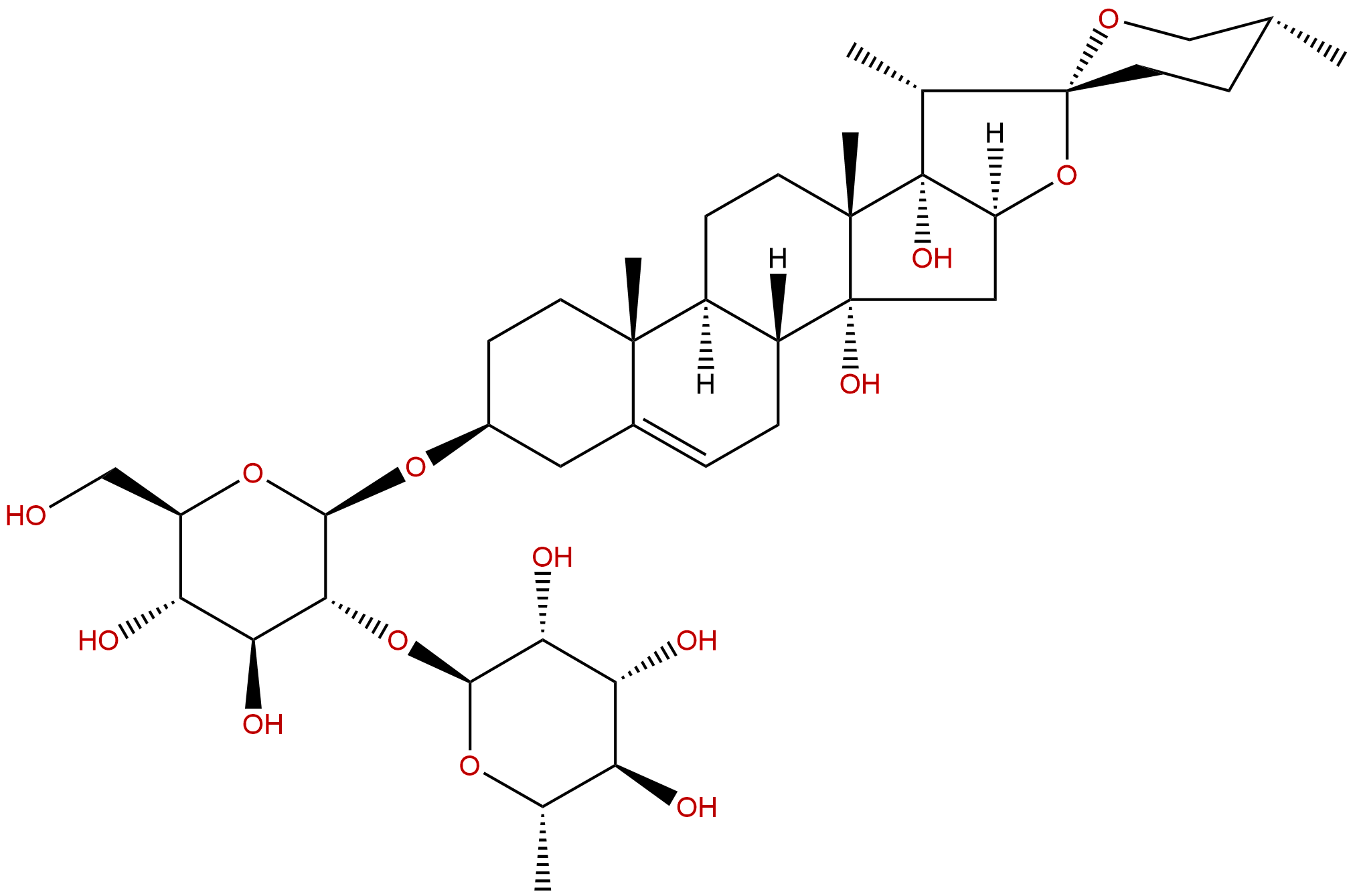 Ophiogenin 3-O-α-L-rhamnopyranosyl-(1→2)-β-D-glucopyranoside