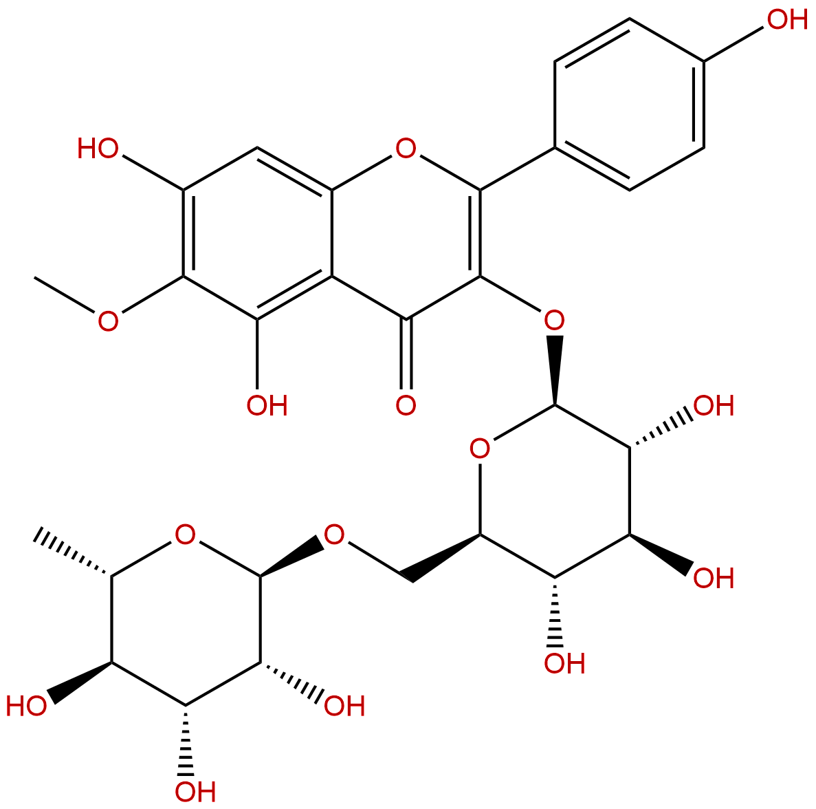 6-Methoxykaempferol 3-O-rutinoside