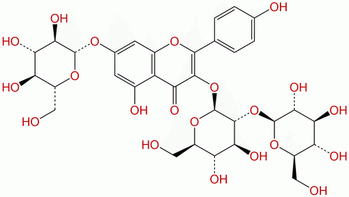 Kaempferol 3-sophoroside-7-glucoside