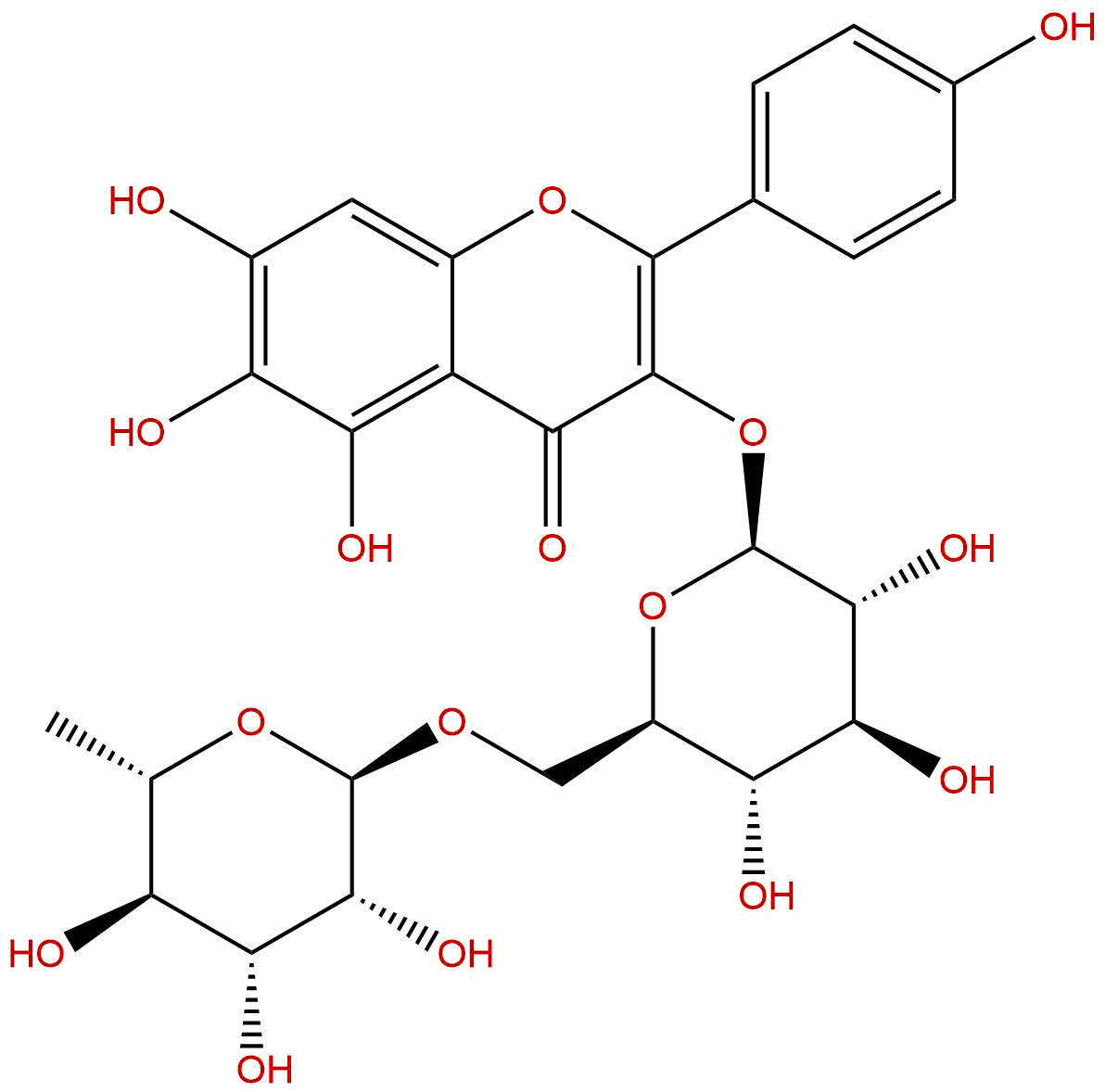 6-Hydroxykaempferol 3-β-rutinoside