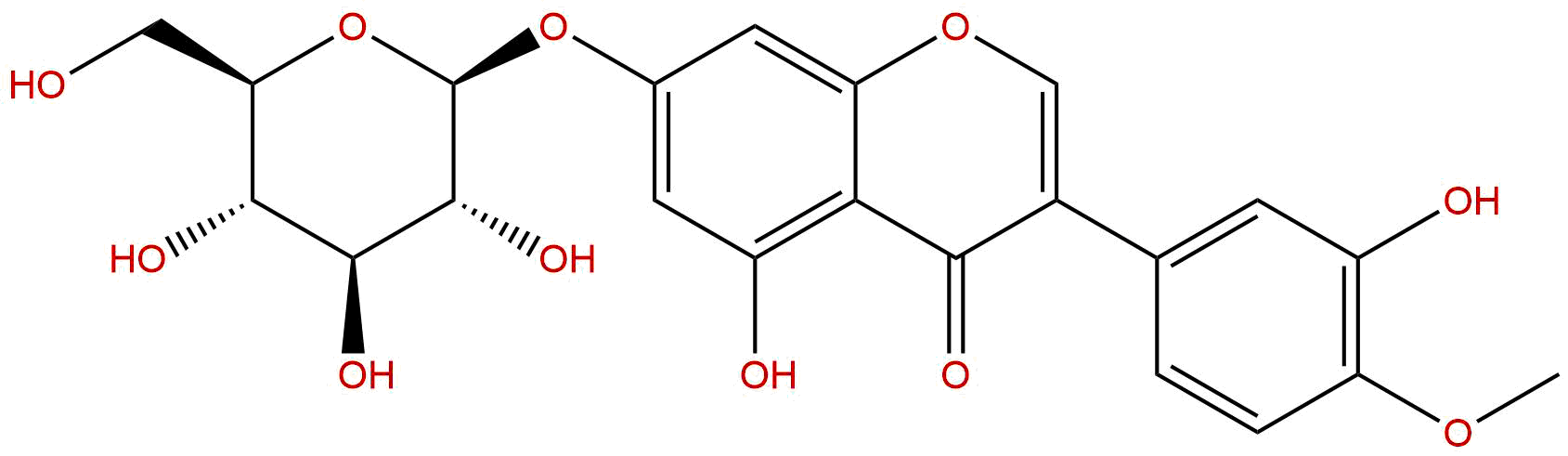 Pratensein 7-O-glucopyranoside