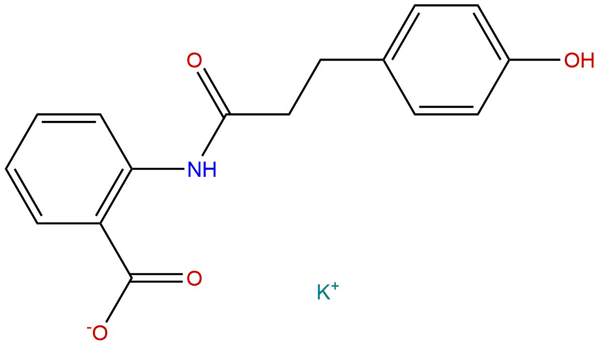 Benzoic acid,2-[[3-(4-hydroxyphenyl)-1-oxopropyl]amino]-,potassium salt (1:1)