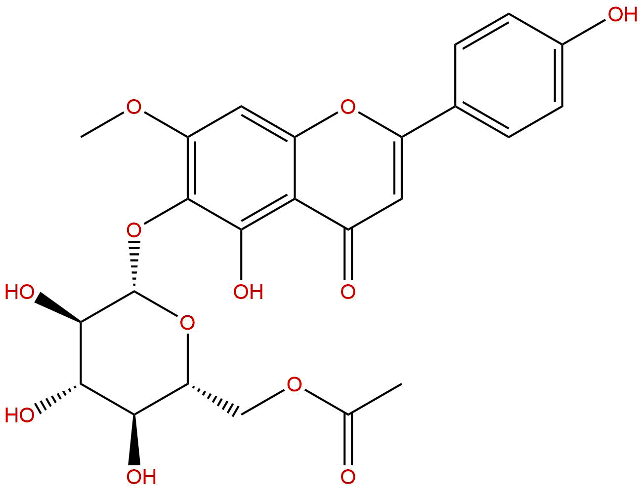Ladanetin-6-O-β-(6''-O-acetyl)glucoside