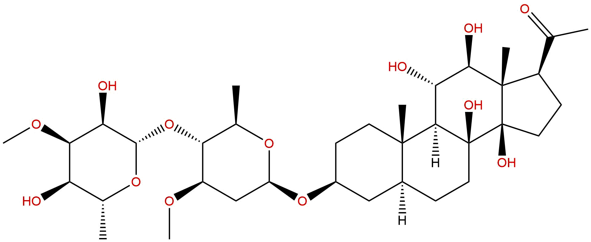 3-O-6-Deoxy-3-O-methyl-β-D-allopyranosyl-(1→4)-β-D-oleandropyranosyl-tenacigenin C