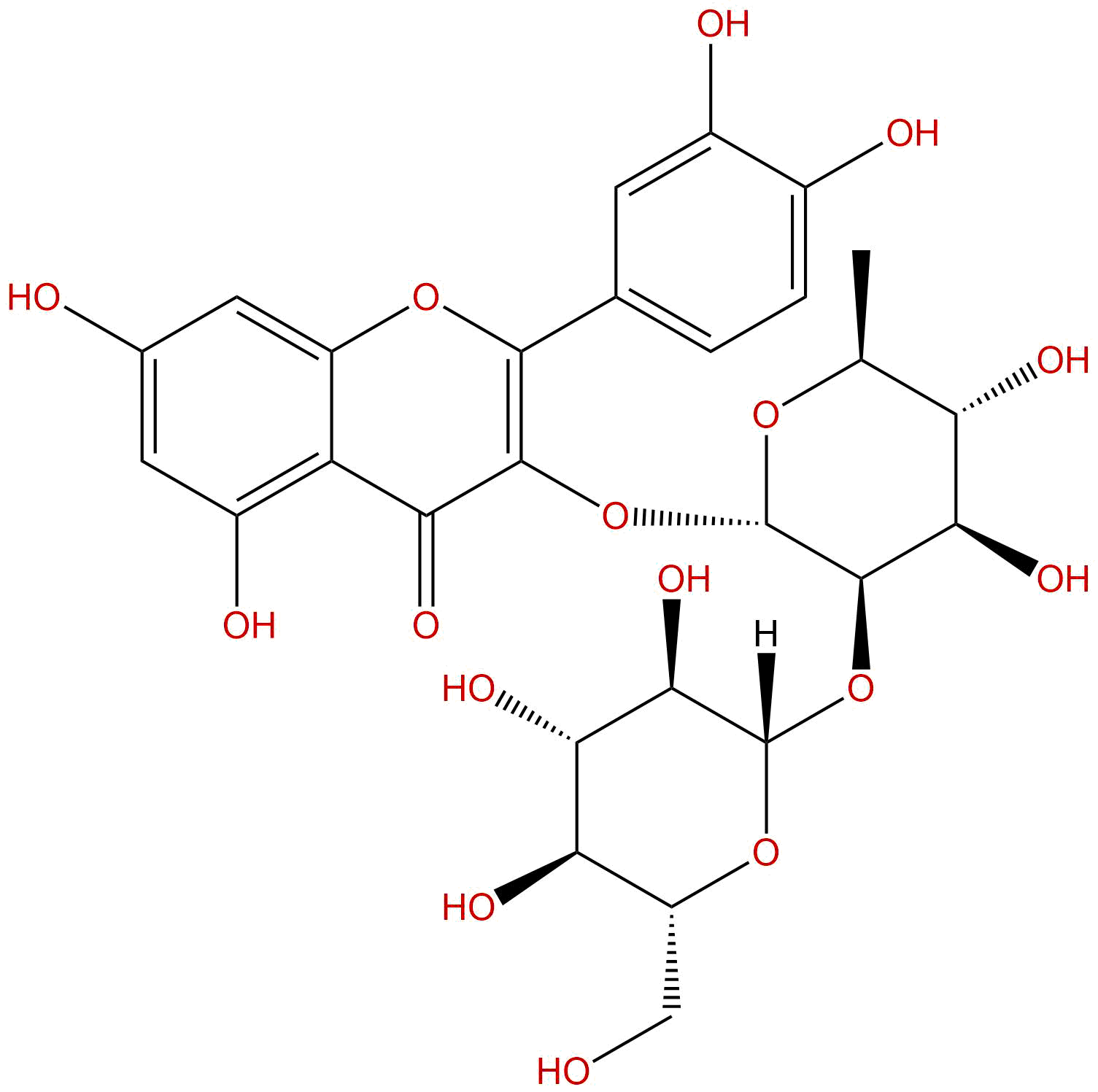 Quercetin-3-O-D-glucosyl]-(1-2)-L-rhamnoside