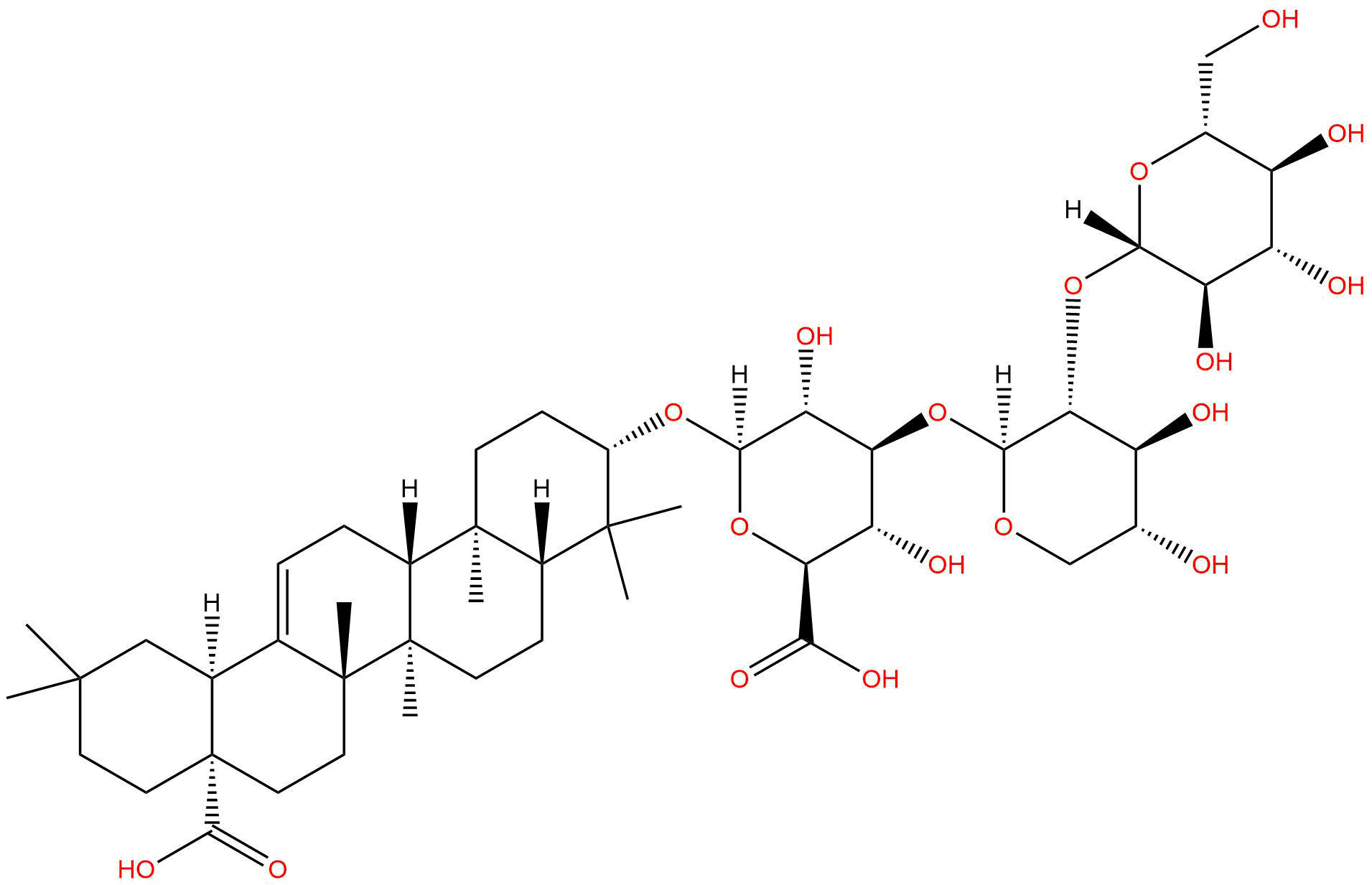 Oleanolic acid -3-O-glucosyl(1-2)xylyl(1-3)glucosiduronic acid