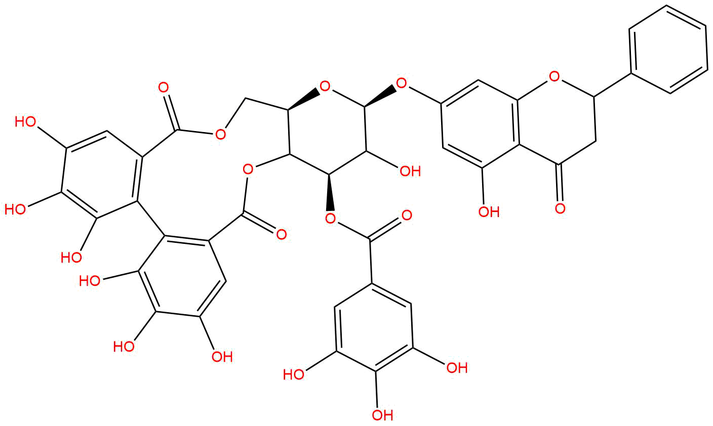 Pinocembrin 7-O-(3''-galloyl-4'',6''-(S)-hexahydroxydiphenoyl)-β-D-glucose